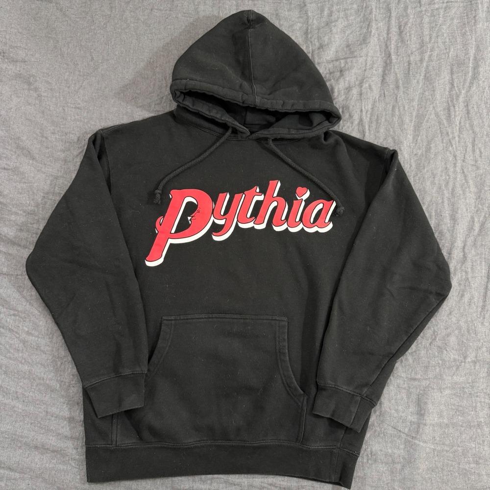 Pythia Hoodie Size M Black Tell Someone You Love Them Graphic Sweatshirt